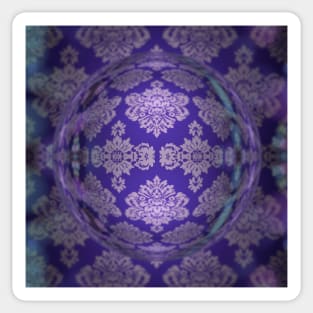 Purple Damask Wallpaper Print Pattern Sticker